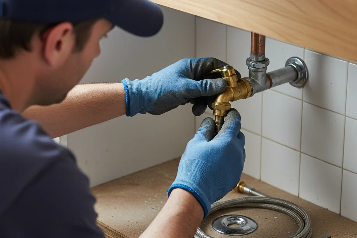 Shutoff valve and fitting work during Faucet and Fixture Repair in Brattleboro